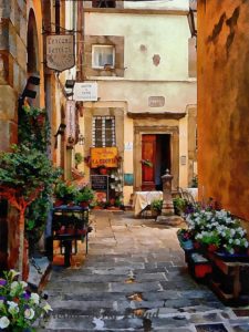 an Italian courtyard scene